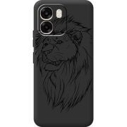 Чорний чохол BoxFace OPPO A6 Lion