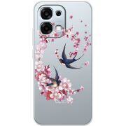 Чохол зі стразами OPPO A6 Pro Swallows and Bloom