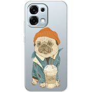 Прозорий чохол BoxFace OPPO A6 Pro Dog Coffeeman