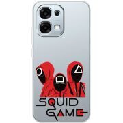 Прозорий чохол BoxFace OPPO A6 Pro siquid game люди в красном