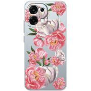 Прозорий чохол BoxFace OPPO A6 Pro Peony Watercolor Style