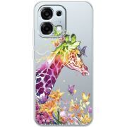 Прозорий чохол BoxFace OPPO A6 Pro Colorful Giraffe