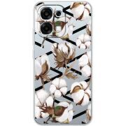 Прозорий чохол BoxFace OPPO A6 Pro Cotton flowers