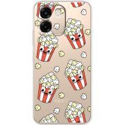 Прозорий чохол BoxFace OPPO A6 с 3D-глазками Popcorn