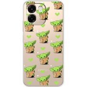 Прозорий чохол BoxFace OPPO A6 Pattern Baby Yoda