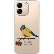 Прозорий чохол BoxFace OPPO A6 Синиця і калина