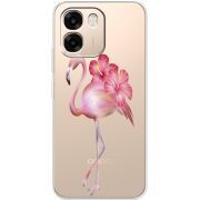 Прозорий чохол BoxFace OPPO A6 Floral Flamingo