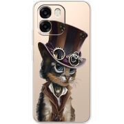 Прозорий чохол BoxFace OPPO A6 Steampunk Cat