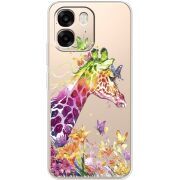 Прозорий чохол BoxFace OPPO A6 Colorful Giraffe