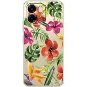 Прозорий чохол BoxFace OPPO A6 Tropical Flowers