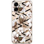 Прозорий чохол BoxFace OPPO A6 Cotton flowers