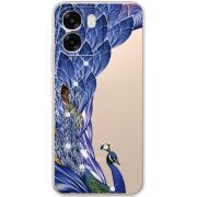 Чохол зі стразами OPPO A6 Peafowl