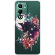 Чохол зі стразами OPPO A5 Cat in Flowers