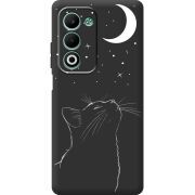 Чорний чохол BoxFace OPPO A5 Місячний кіт