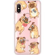 Прозрачный чехол Uprint Xiaomi Redmi Note 6 Pro с 3D-глазками Pug