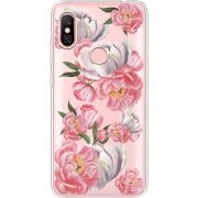 Прозрачный чехол Uprint Xiaomi Redmi Note 6 Pro Peony Watercolor Style
