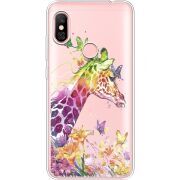 Прозрачный чехол Uprint Xiaomi Redmi Note 6 Pro Colorful Giraffe