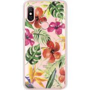 Прозрачный чехол Uprint Xiaomi Redmi Note 6 Pro Tropical Flowers