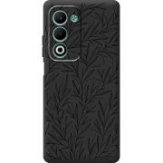 Чорний чохол BoxFace OPPO A5m Leaves