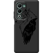 Чорний чохол BoxFace OPPO A5m Wolf and Raven