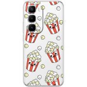 Прозорий чохол BoxFace Infinix Hot 60 Pro Plus с 3D-глазками Popcorn