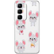 Прозорий чохол BoxFace Infinix Hot 60 Pro Plus с 3D-глазками Mouse