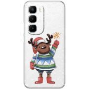 Прозорий чохол BoxFace Infinix Hot 60 Pro Plus Christmas Deer with Snow