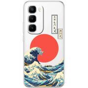 Прозорий чохол BoxFace Infinix Hot 60 Pro Plus Большая волна в Канагаве
