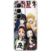 Прозорий чохол BoxFace Infinix Hot 60 Pro Plus Незуко та друзі