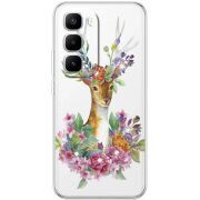Чохол зі стразами Infinix Hot 60 Pro Plus Deer with flowers