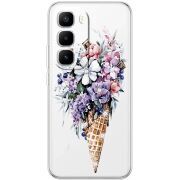 Чохол зі стразами Infinix Hot 60 Pro Plus Ice Cream Flowers
