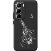 Чорний чохол BoxFace Infinix Hot 60 Pro Plus Військовий літак