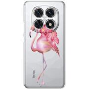 Прозорий чохол BoxFace Poco M8 Floral Flamingo