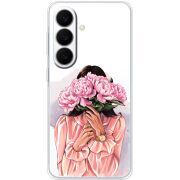 Прозорий чохол BoxFace Samsung Galaxy S26 (S942) Девушка с Пионами