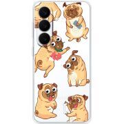 Прозорий чохол BoxFace Samsung Galaxy S26 Plus (S947) с 3D-глазками Pug