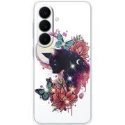 Чохол зі стразами Samsung Galaxy S26 Plus (S947) Cat in Flowers
