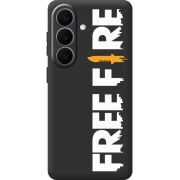 Чорний чохол BoxFace Samsung Galaxy S26 Plus (S947) Free Fire White Logo