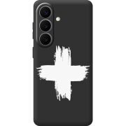 Чорний чохол BoxFace Samsung Galaxy S26 Plus (S947) Білий хрест ЗСУ
