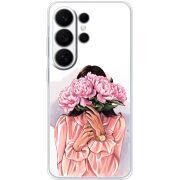 Прозорий чохол BoxFace Samsung Galaxy S26 Ultra (S948) Девушка с Пионами