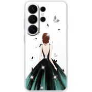 Чохол зі стразами Samsung Galaxy S26 Ultra (S948) Girl in the green dress