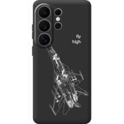 Чорний чохол BoxFace Samsung Galaxy S26 Ultra (S948) Військовий літак