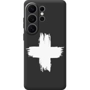 Чорний чохол BoxFace Samsung Galaxy S26 Ultra (S948) Білий хрест ЗСУ