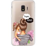 Прозрачный чехол Uprint Samsung J260 Galaxy J2 Core Super Mama and Daughter