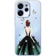 Чохол зі стразами OPPO Reno 15 F Girl in the green dress