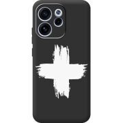 Чорний чохол BoxFace OPPO Reno 15 F Білий хрест ЗСУ