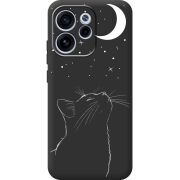 Чорний чохол BoxFace OPPO Reno 15 F Місячний кіт