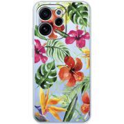 Прозорий чохол BoxFace OPPO Reno 15 FS Tropical Flowers