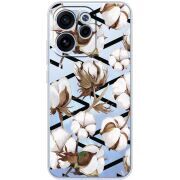 Прозорий чохол BoxFace OPPO Reno 15 FS Cotton flowers