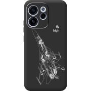 Чорний чохол BoxFace OPPO Reno 15 FS Військовий літак