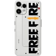 Прозорий чохол BoxFace Nothing Phone (3a) Lite Free Fire Black Logo
